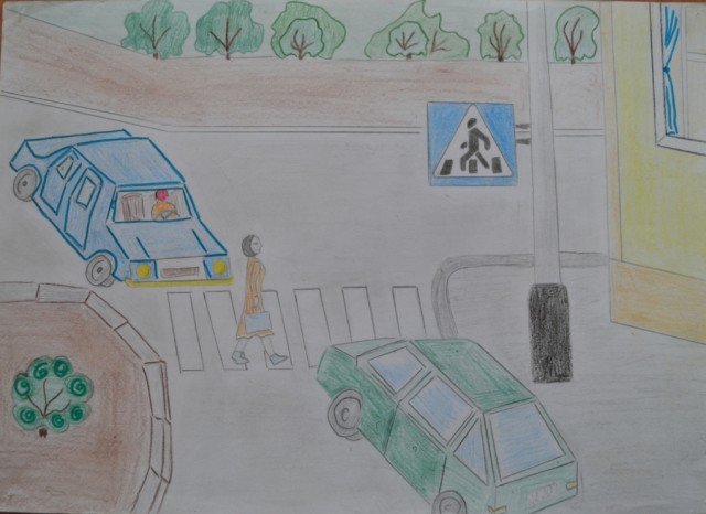 Конкурс на лучший рисунок и листовку в рамках месячника по безопасности дорожного движения
